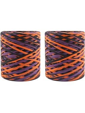 Rolls 150 m x 5 mm Halloween Raffia Paper Ribbon Gift Wrapping Raffia Twine nwt
